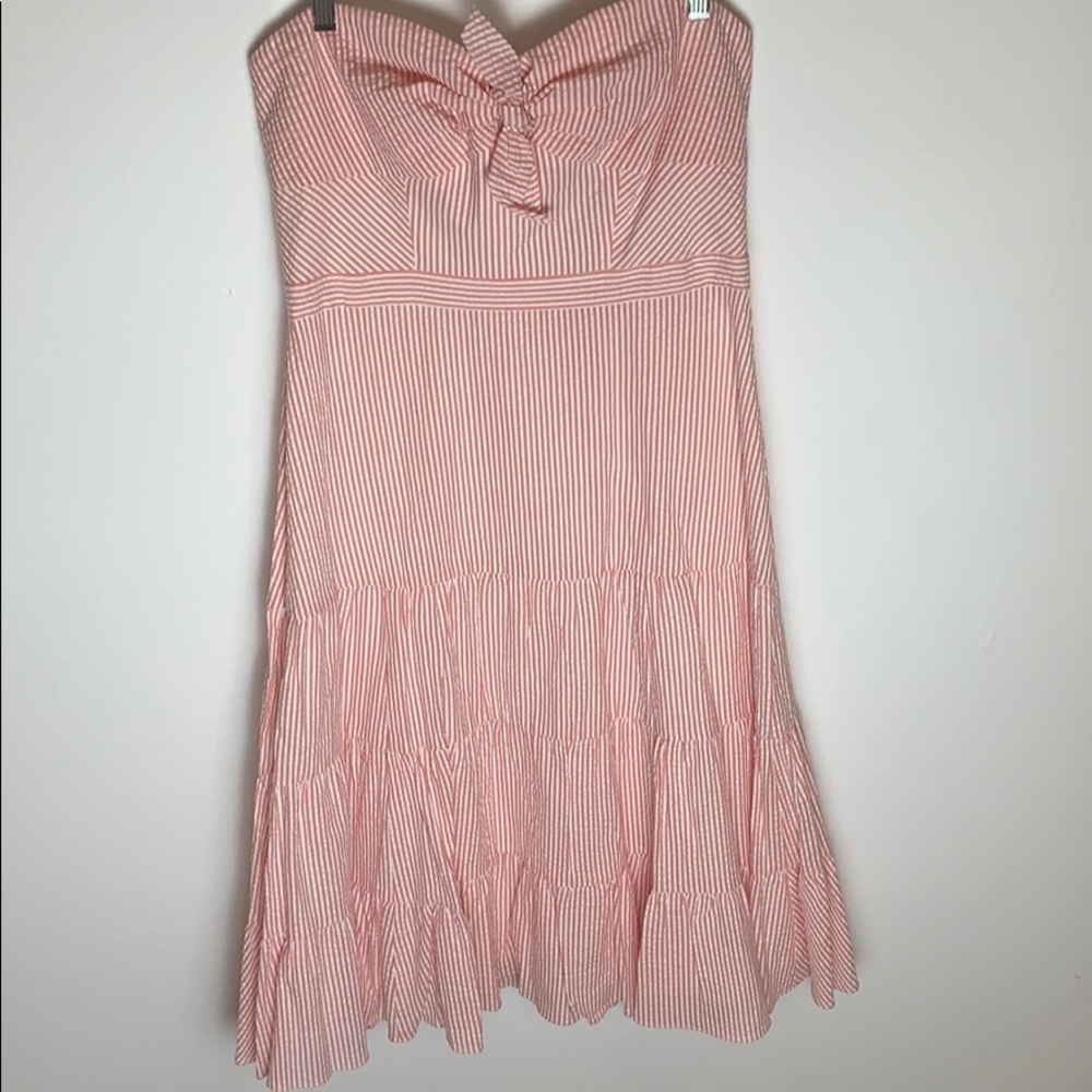 NEW J Crew Jackaroo Seersucker Strapless Dress - 8